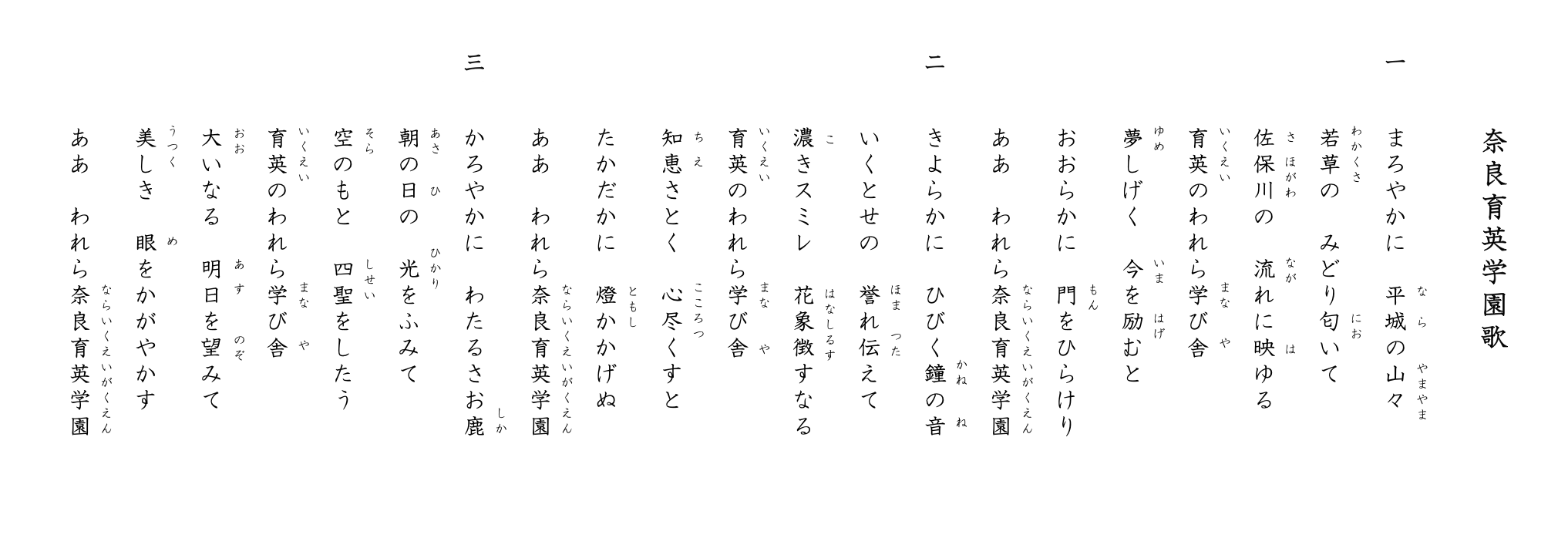 奈良育英学園歌