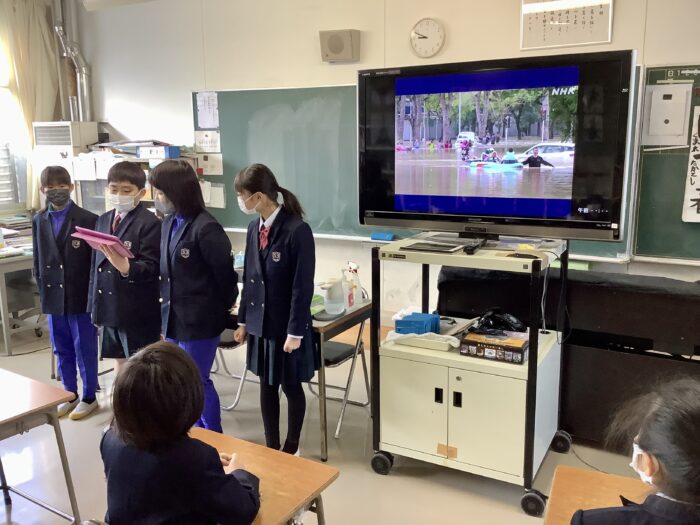 児童会活動「スリ・アリア小学校のお友だちに励ましの寄せ書きを送ろう」